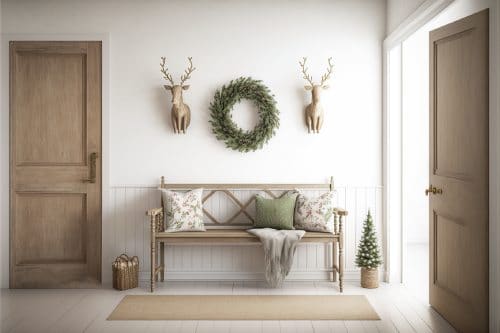 hallway entrance with Christmas decoration