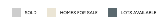 Graphical representation showing "SOLD" and "LOTS AVAILABLE" with a contrasting color scheme.