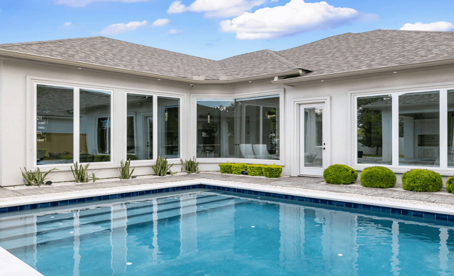 Pool at a Dolcan Homes custom build